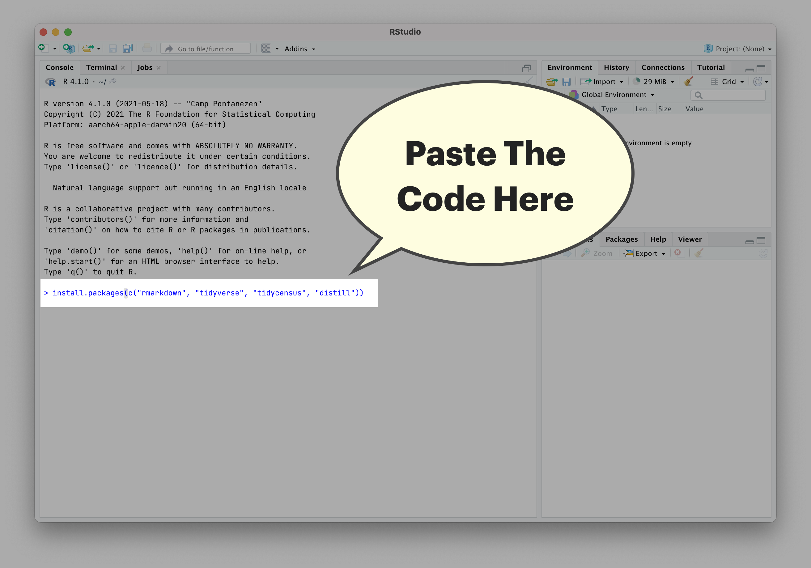 Pasting Code in the Console
